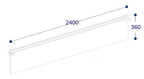 DK6660 БРЫЗГОВИК ЗАДНИЙ 2400Х360 ММ